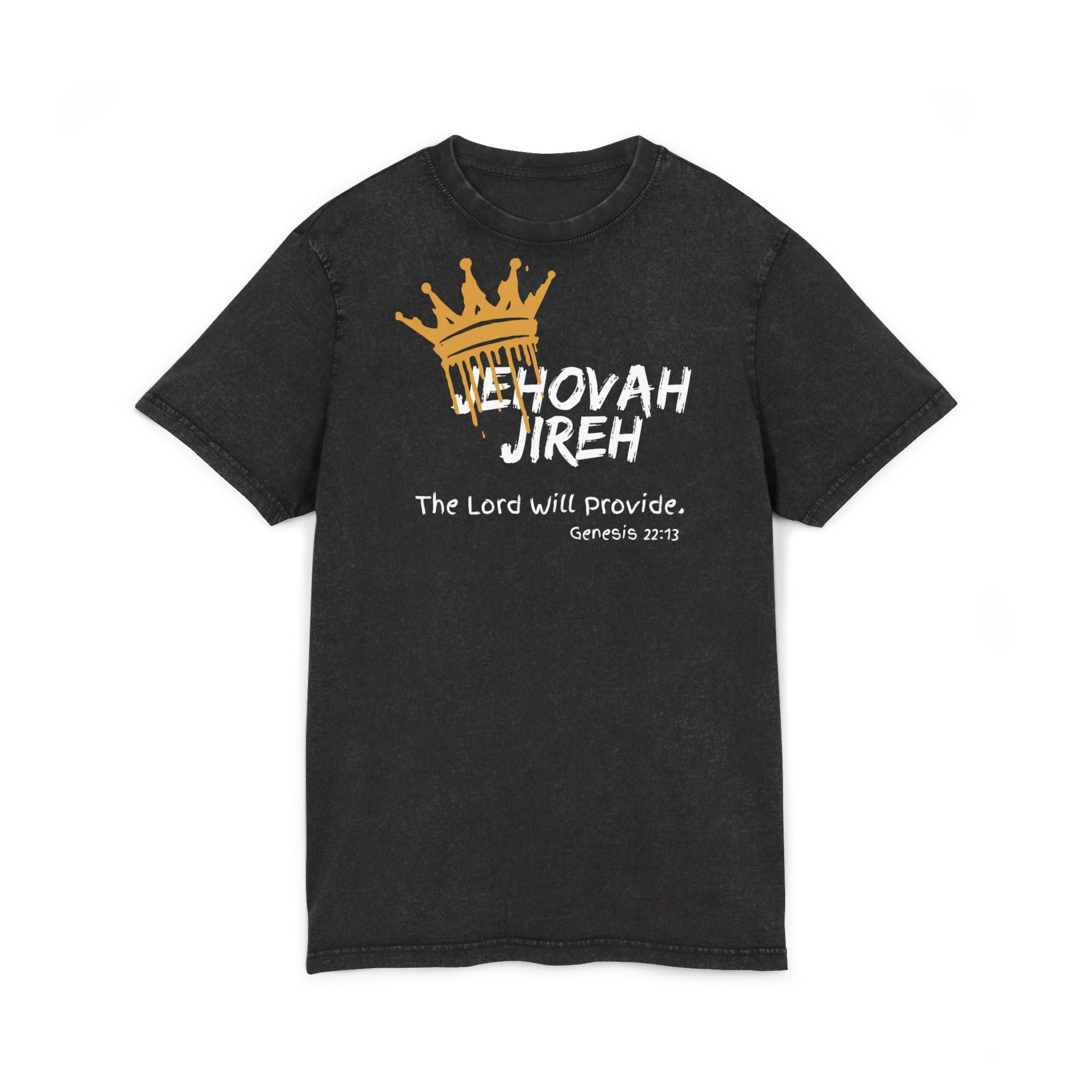 JIREH Acid Washed Round Neck Tee