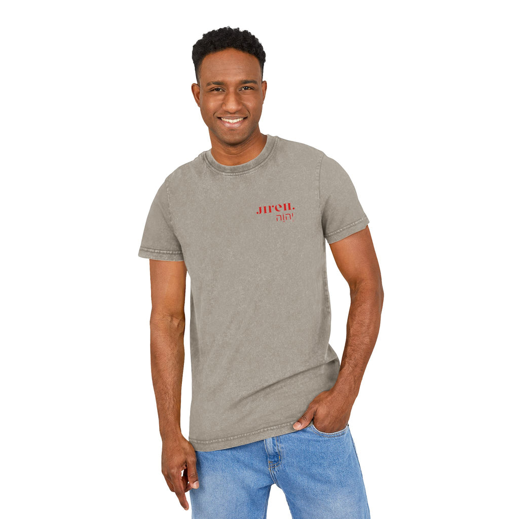 Acid Washed Round Neck Tee