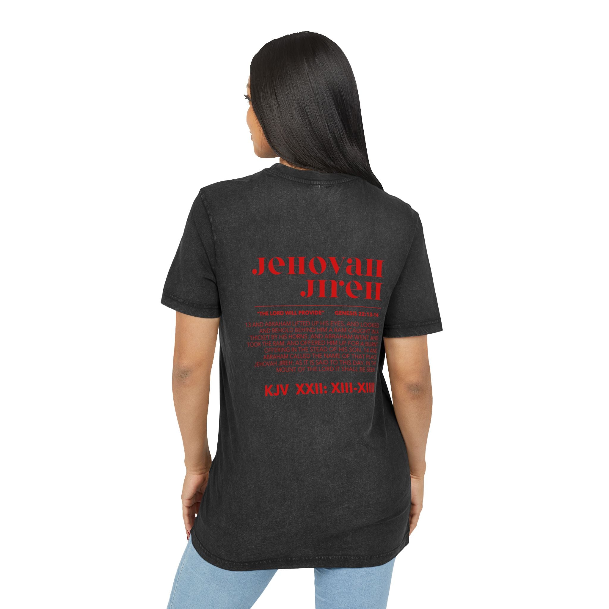 JIREH Acid Washed Round Neck Tee