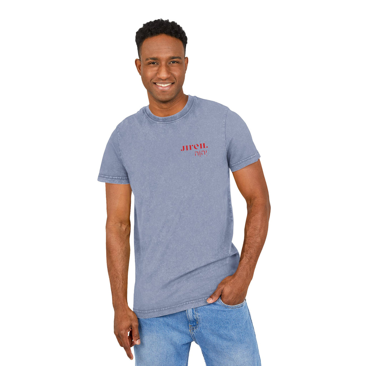 Acid Washed Round Neck Tee
