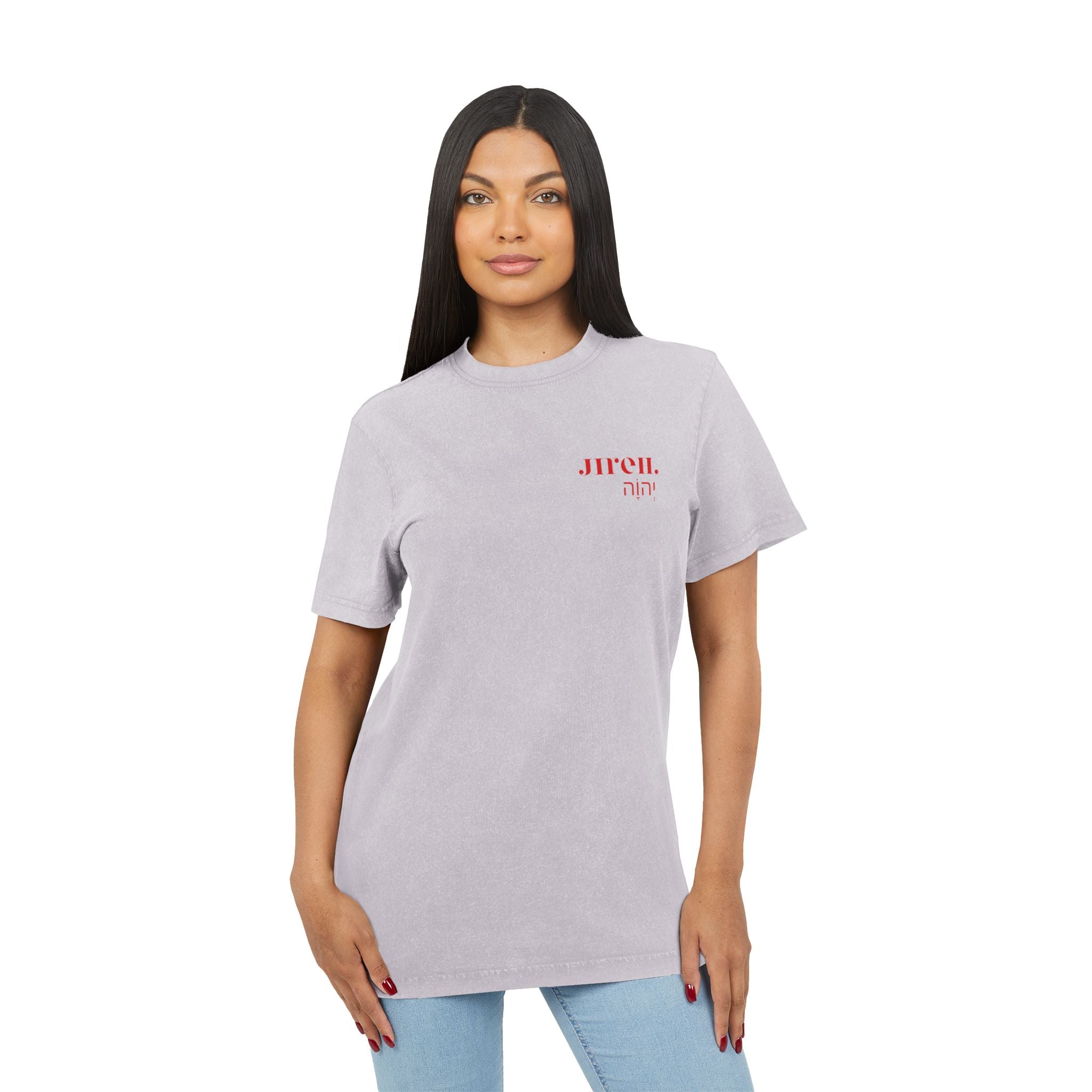 JIREH Acid Washed Round Neck Tee