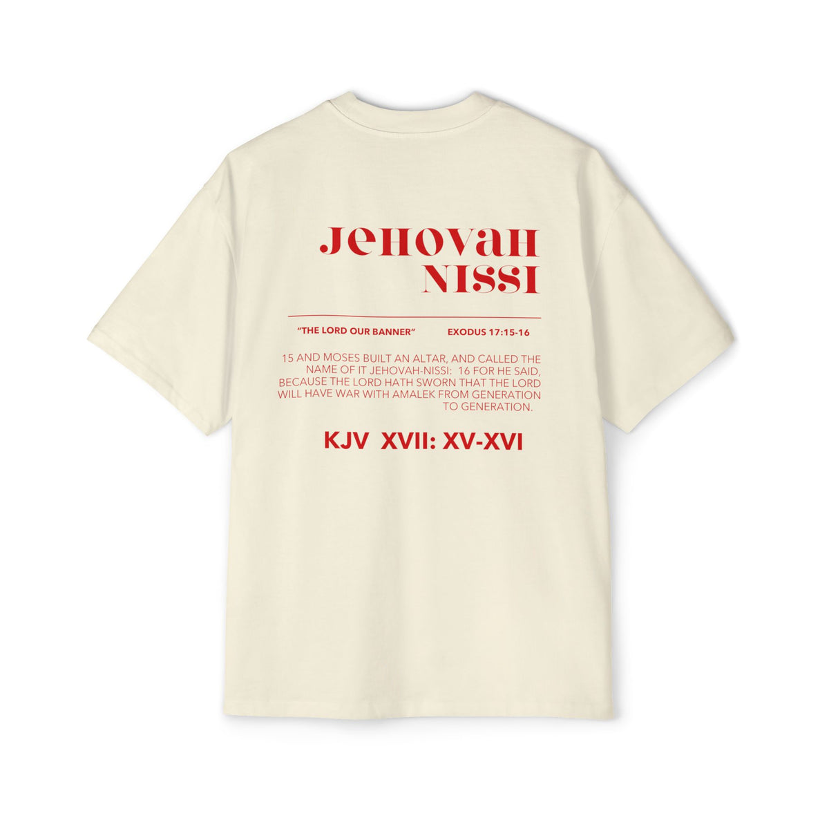 Jehovah Nissi Men's Heavy Oversized Tee