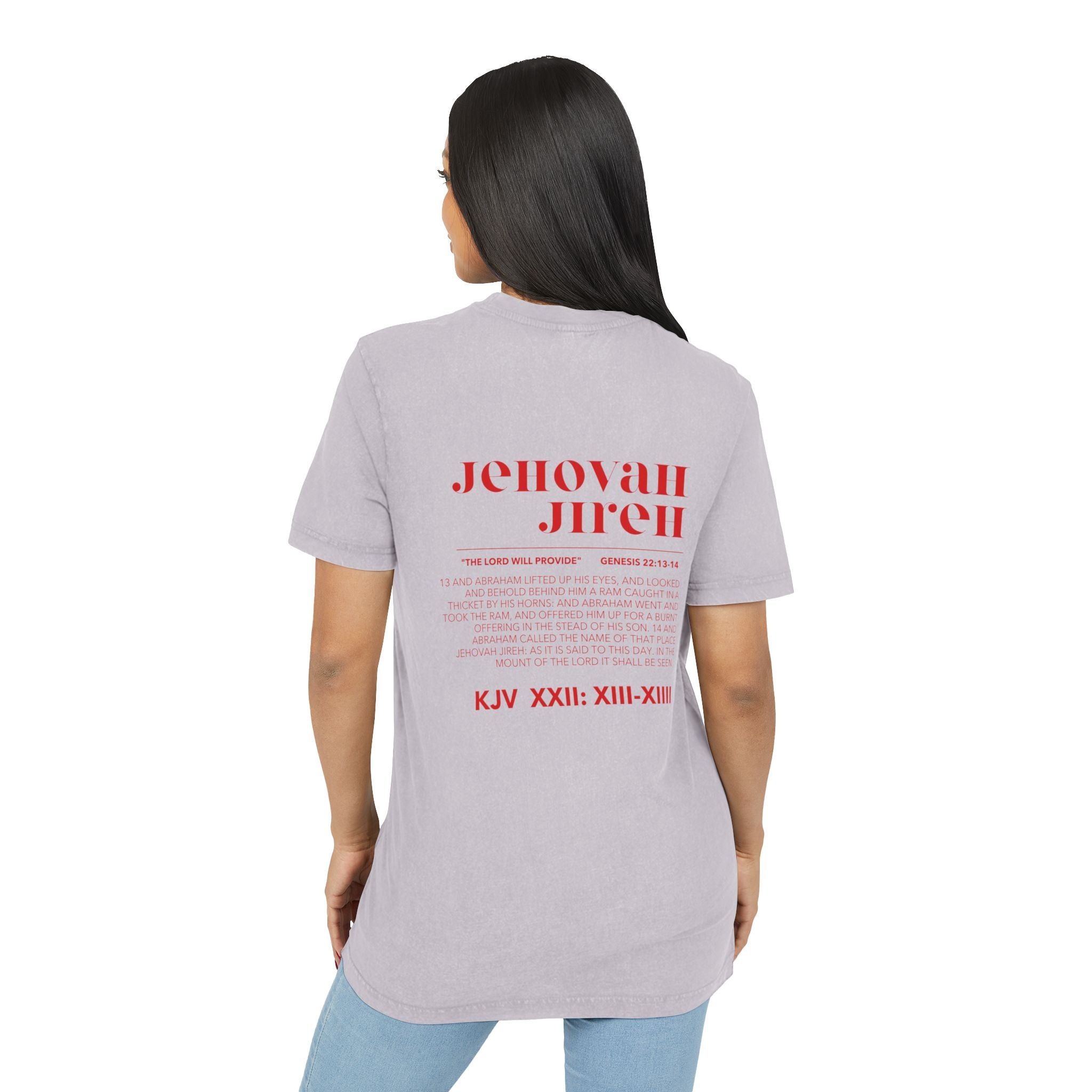 JIREH Acid Washed Round Neck Tee