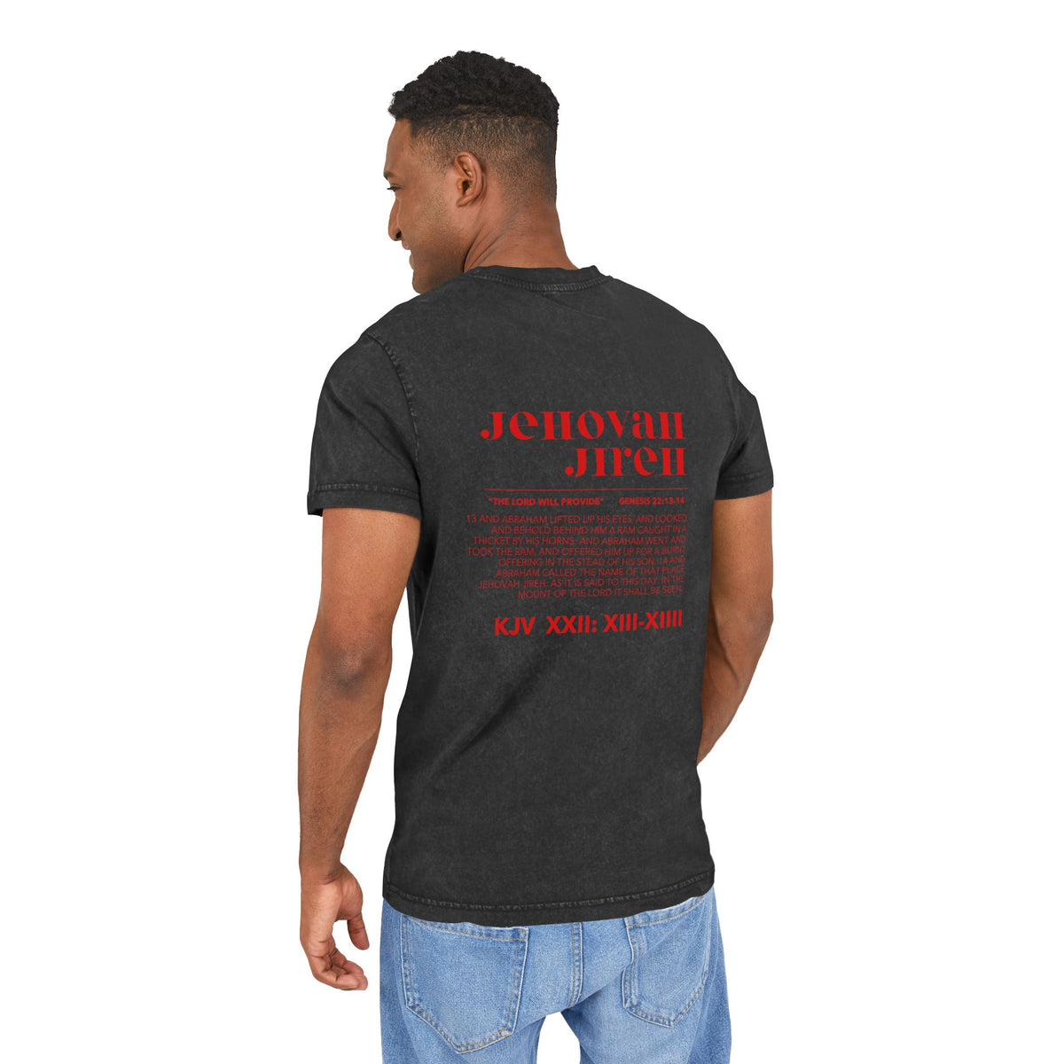 Acid Washed Round Neck Tee