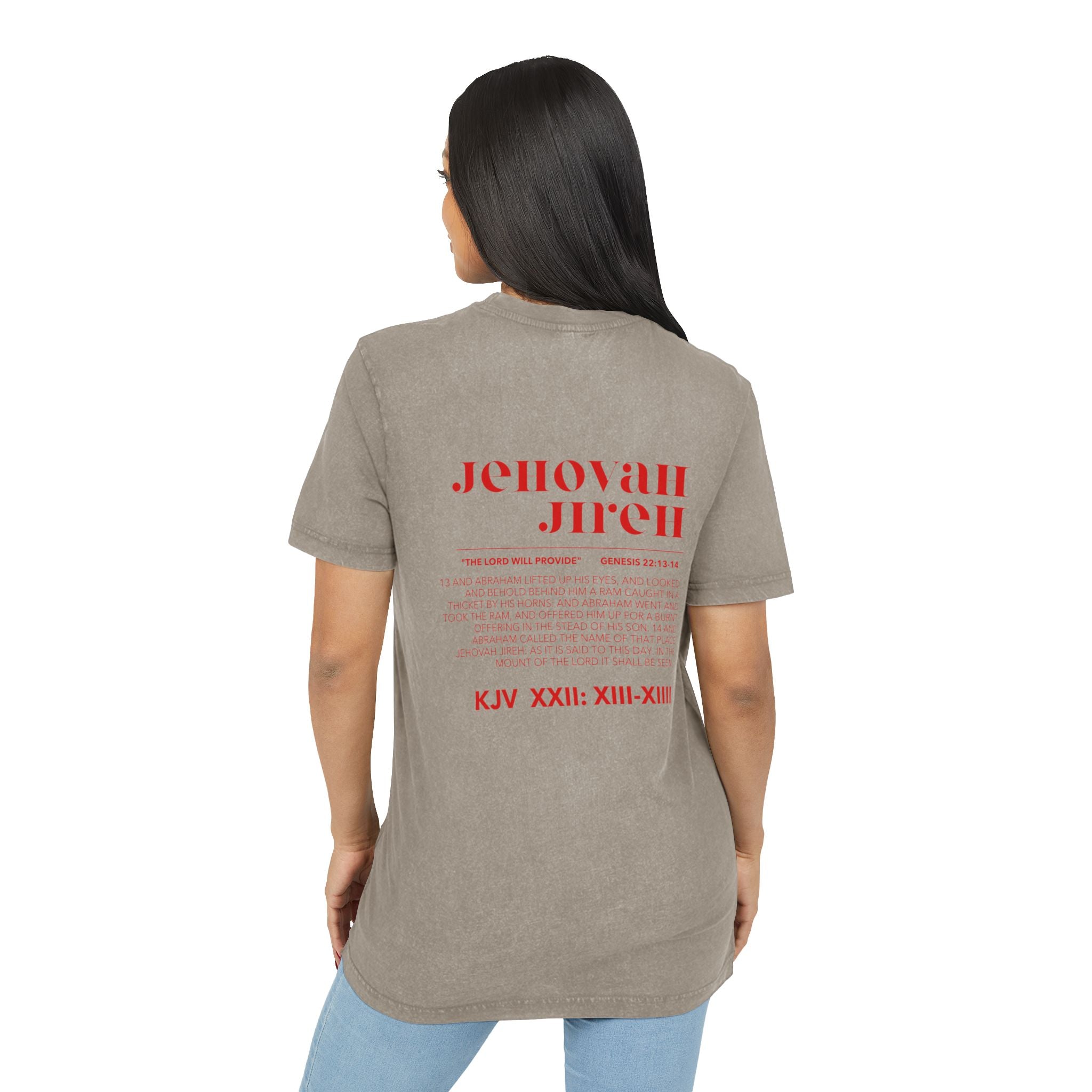 JIREH Acid Washed Round Neck Tee