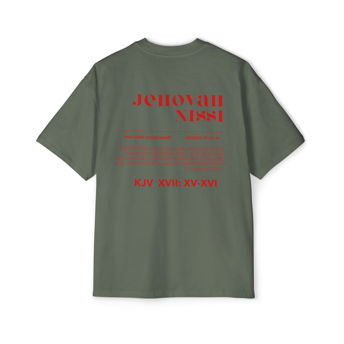 Jehovah Nissi Men's Heavy Oversized Tee