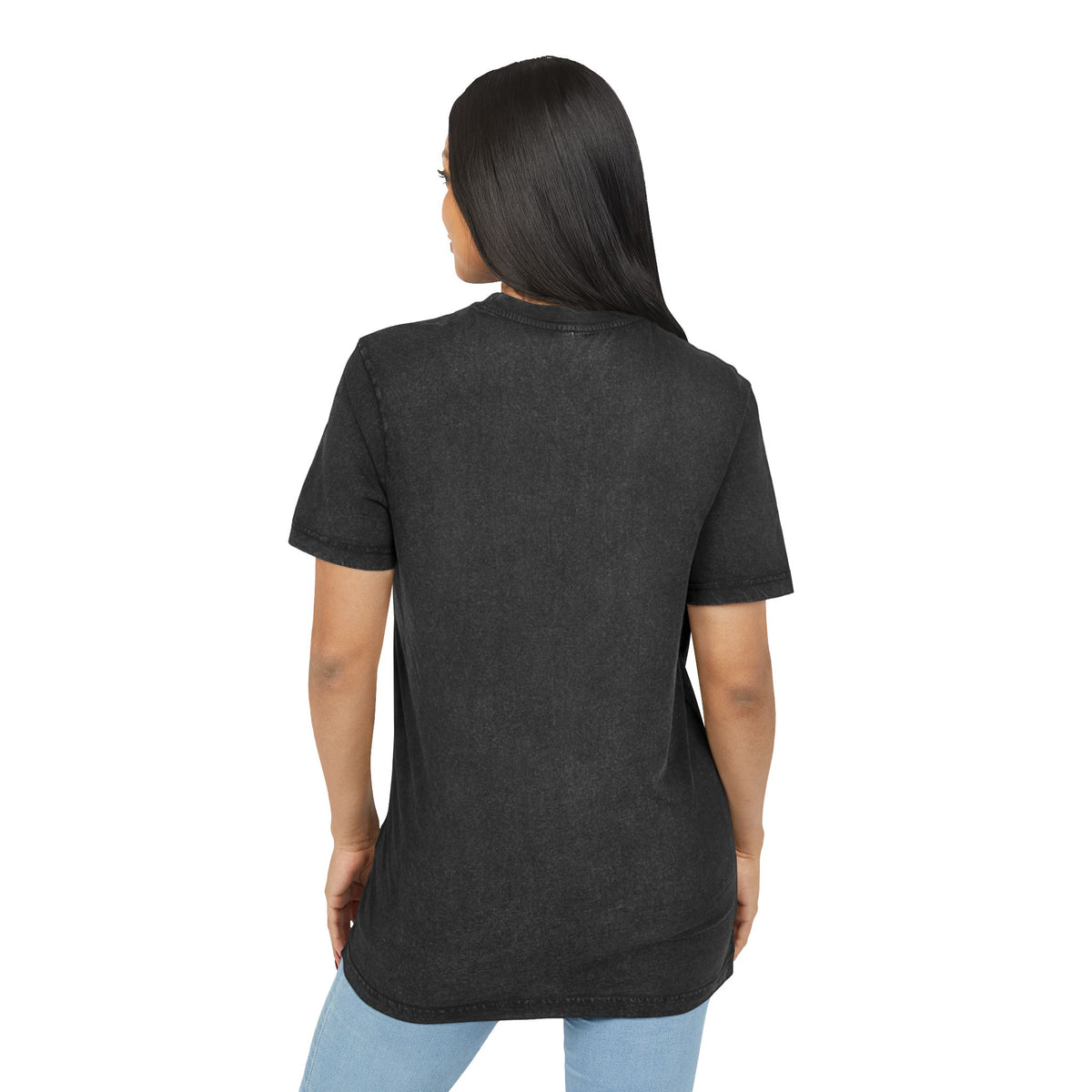 Acid Washed Round Neck Tee