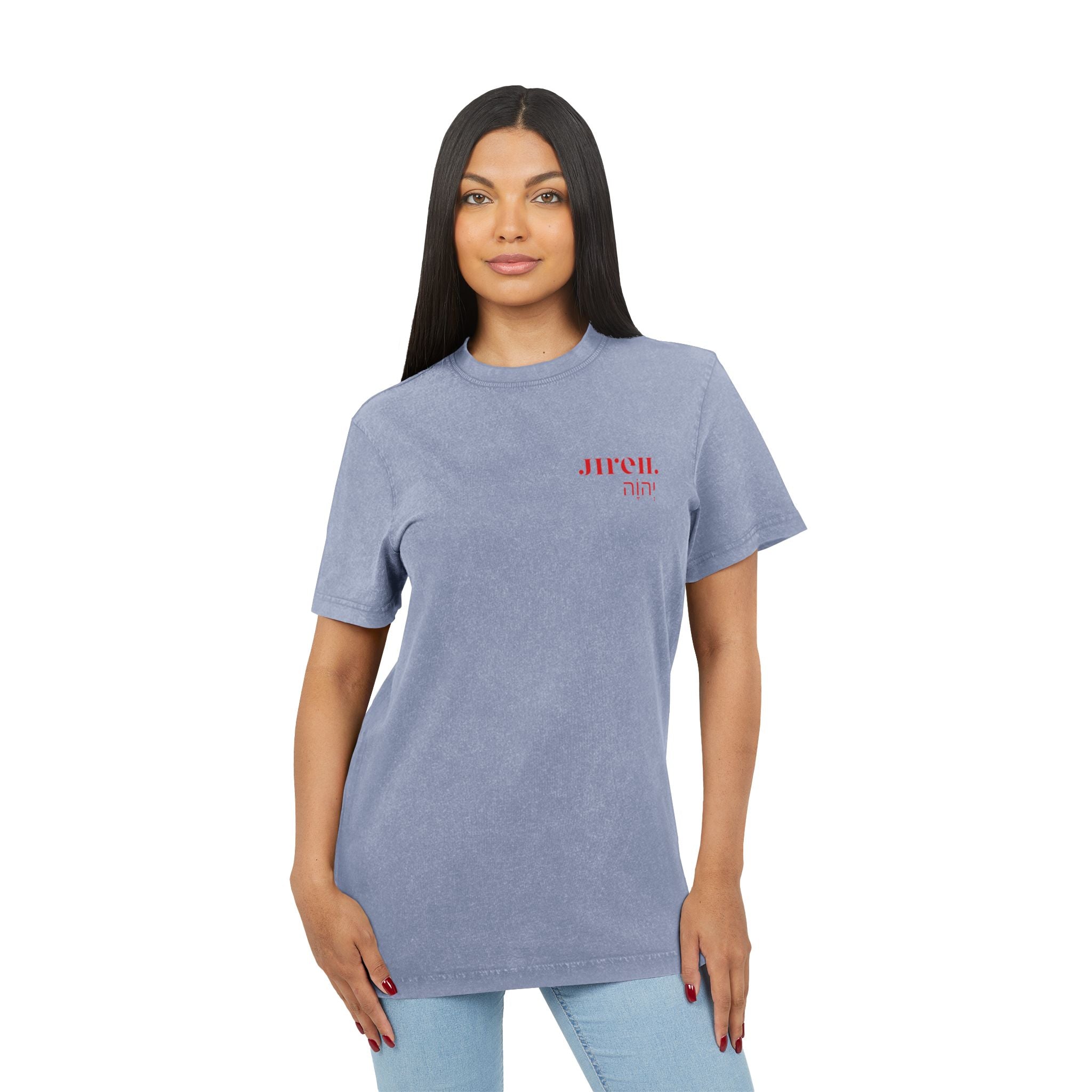 JIREH Acid Washed Round Neck Tee